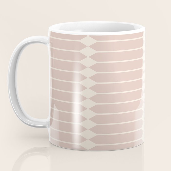 Minimal Geometric Pattern - Neutral Pink Coffee Mug Gallery Image 3