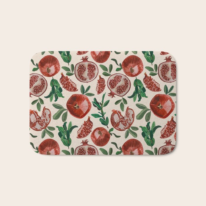 Pomegranate pattern Bath Mat Gallery Image 1