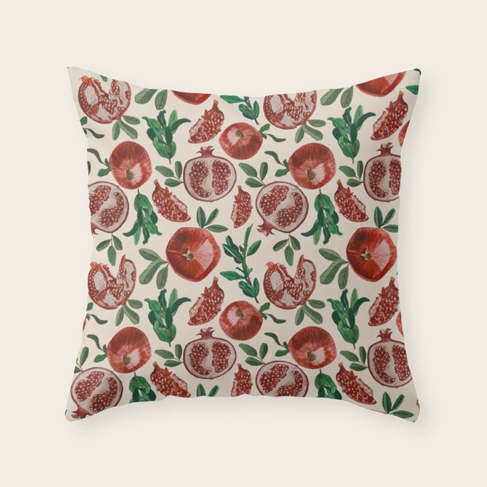 Pomegranate pattern Throw Pillow Gallery Image 6