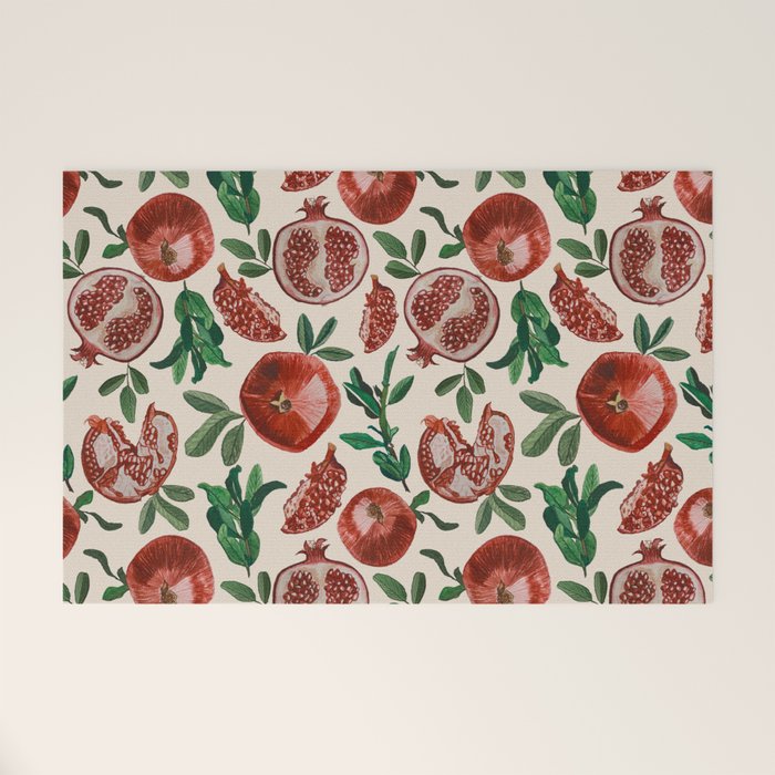 Pomegranate pattern Welcome Mat Gallery Image 1