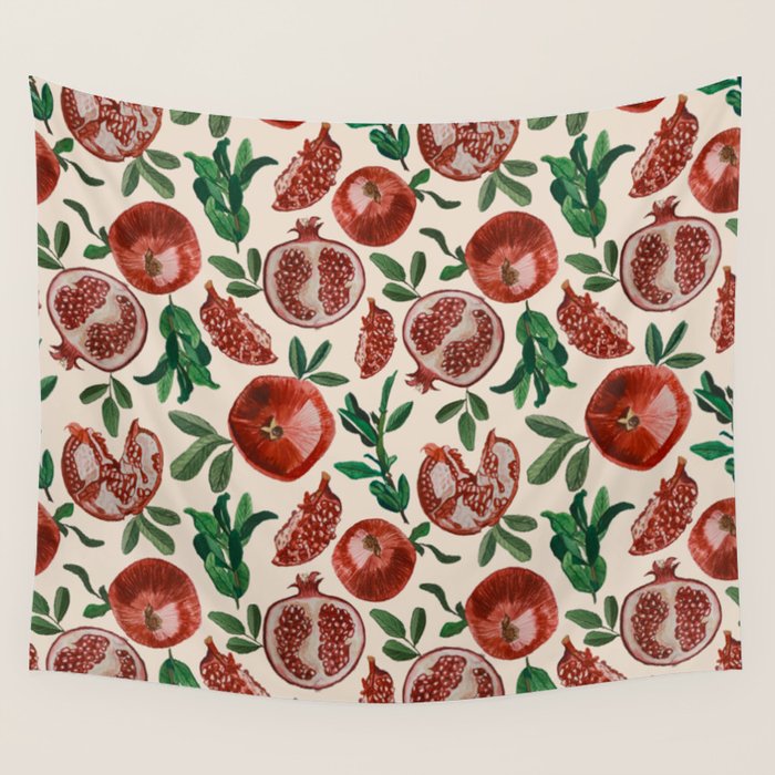 Pomegranate pattern Wall Tapestry Gallery Image 4