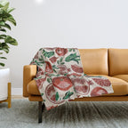 Pomegranate pattern Throw Blanket Gallery Image 1