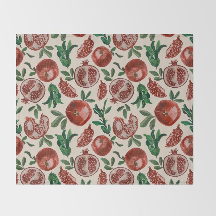 Pomegranate pattern Throw Blanket Gallery Image 2