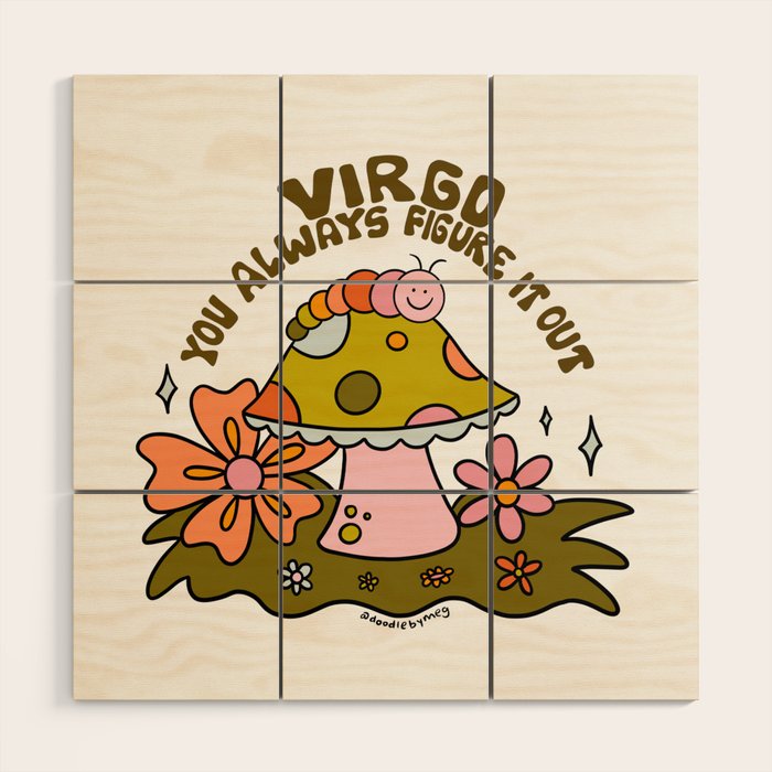 Virgo Caterpillar Wood Wall Art Gallery Image 1