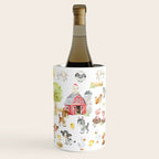 Watercolor Farm Animals Wine Chiller Gallery Image 1