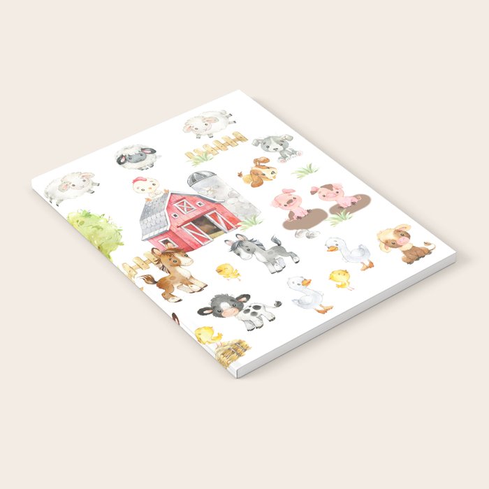 Watercolor Farm Animals Notebook Gallery Image 2