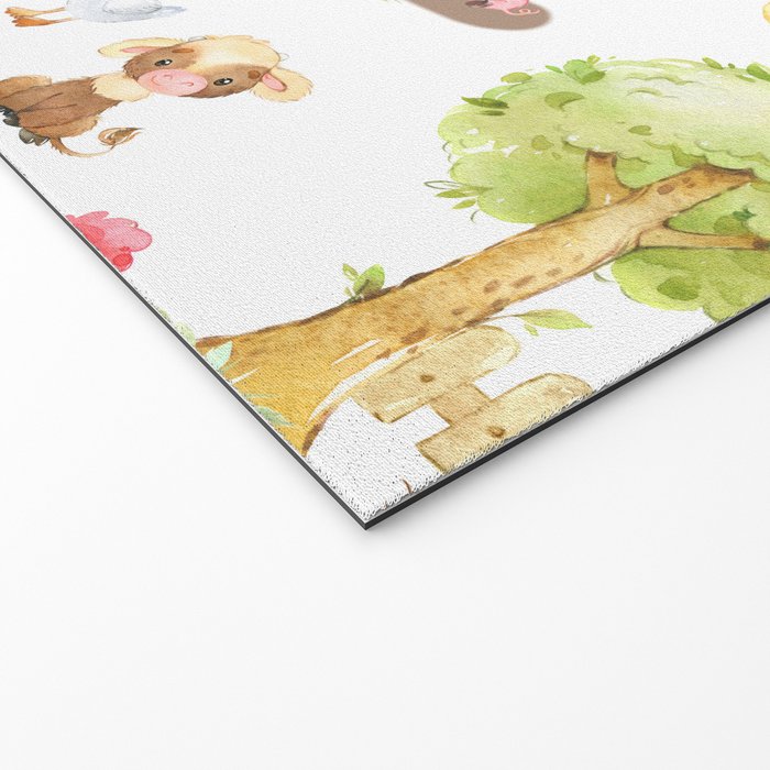 Watercolor Farm Animals Welcome Mat Gallery Image 2
