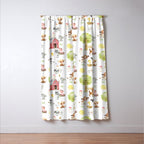 Watercolor Farm Animals Window Curtain Gallery Image 3