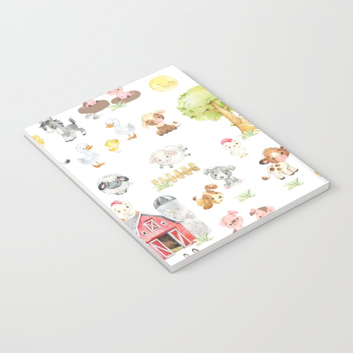 Watercolor Farm Animals Notebook Gallery Image 3