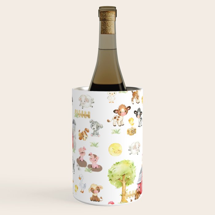 Watercolor Farm Animals Wine Chiller Gallery Image 3
