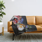 Cosmic Bloom Throw Blanket Gallery Image 1