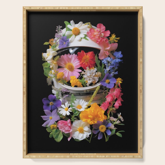 Cosmic Bloom Serving Tray Gallery Image 1