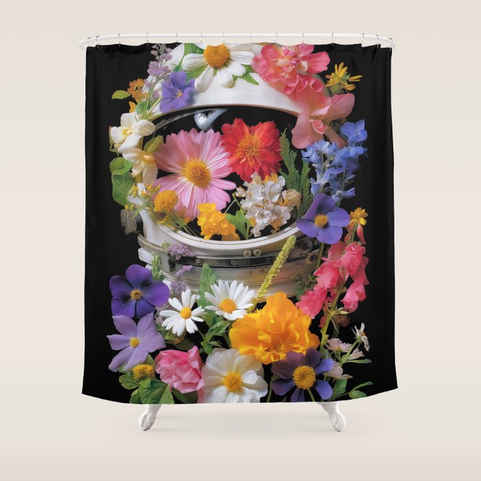 Cosmic Bloom Shower Curtain Gallery Image 1