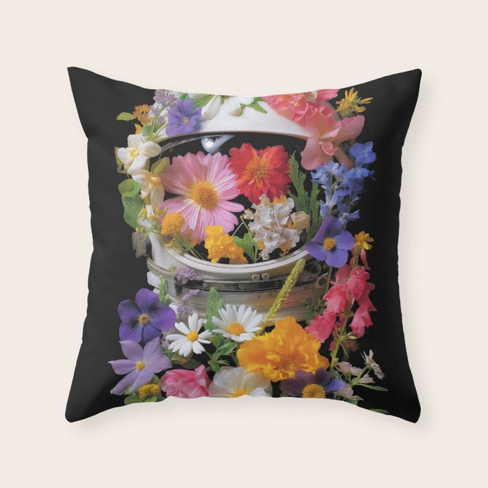 Cosmic Bloom Throw Pillow Gallery Image 1