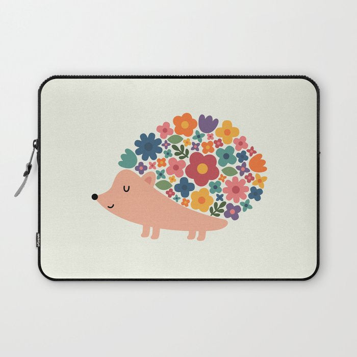 Floral Hedgehog Laptop Sleeve Gallery Image 1