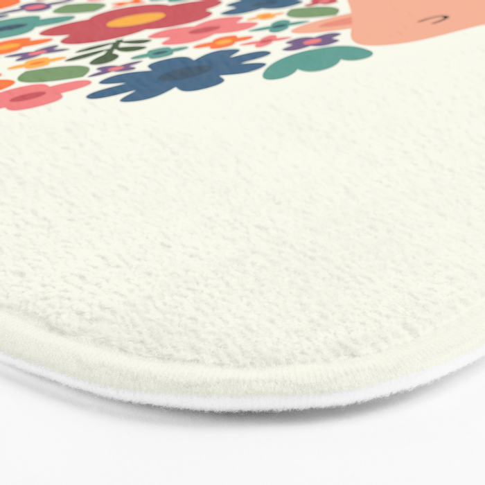 Floral Hedgehog Bath Mat Gallery Image 3