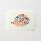 Floral Hedgehog Bath Mat Gallery Image 1