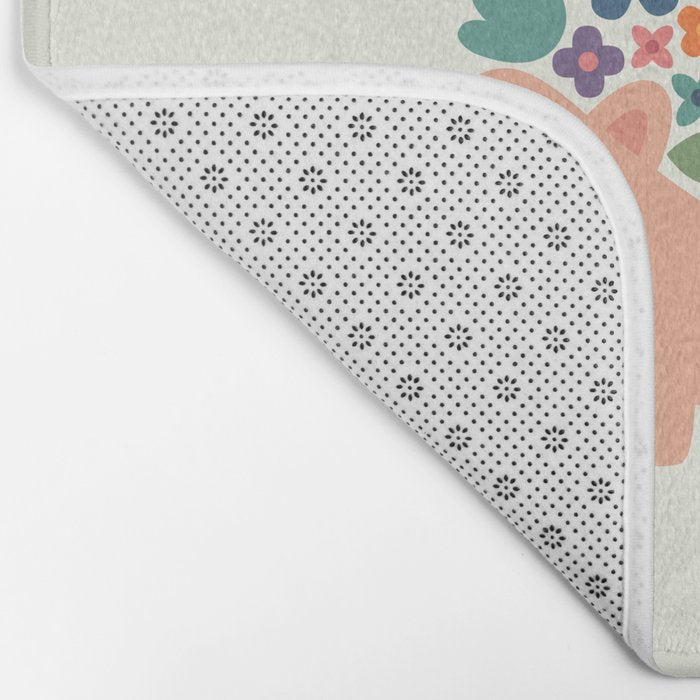Floral Hedgehog Bath Mat Gallery Image 2