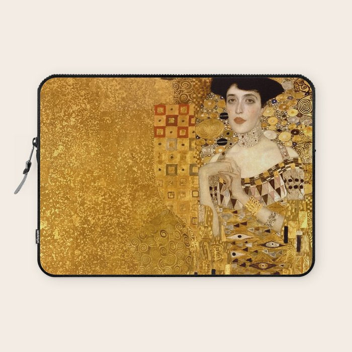 Woman in Gold Portrait by Gustav Klimt Laptop Sleeve Gallery Image 1