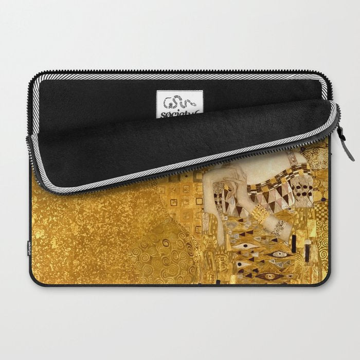 Woman in Gold Portrait by Gustav Klimt Laptop Sleeve Gallery Image 2