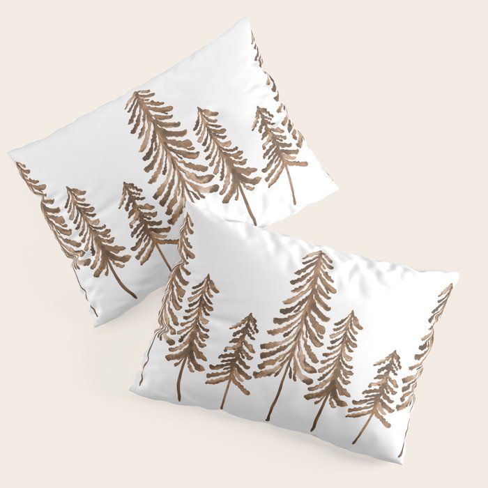 Pine Trees - Sepia Palette Pillow Sham Gallery Image 1