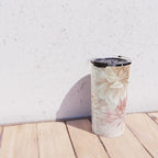 Large Cream and Blush Pink Watercolor Peonies Flowers Travel Mug Gallery Image 4