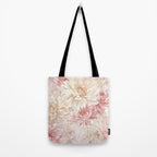Large Cream and Blush Pink Watercolor Peonies Flowers Tote Bag Gallery Image 2