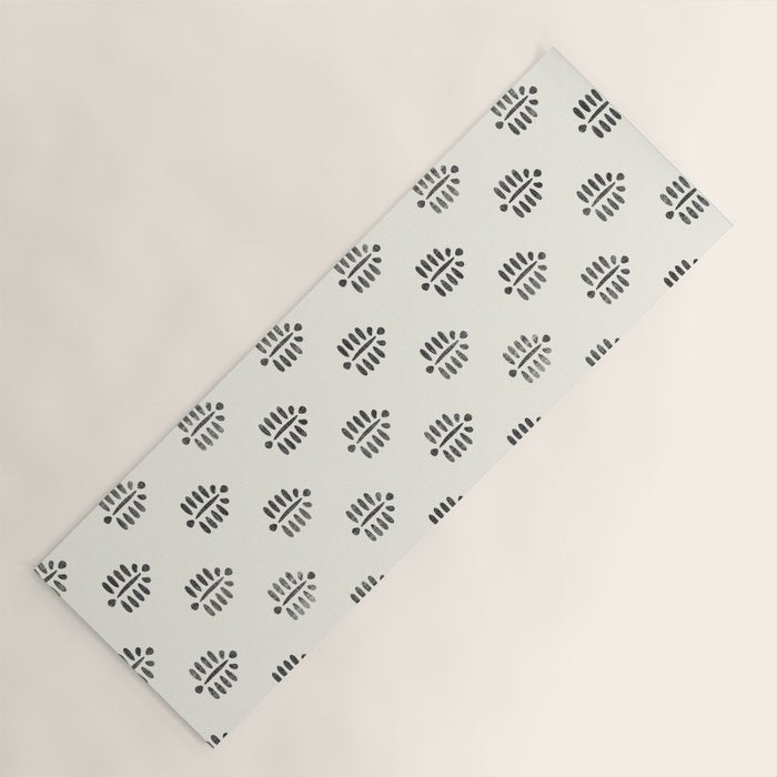 block print palm  Yoga Mat Gallery Image 1