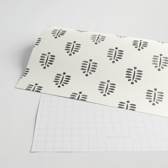block print palm  Wrapping Paper Gallery Image 2