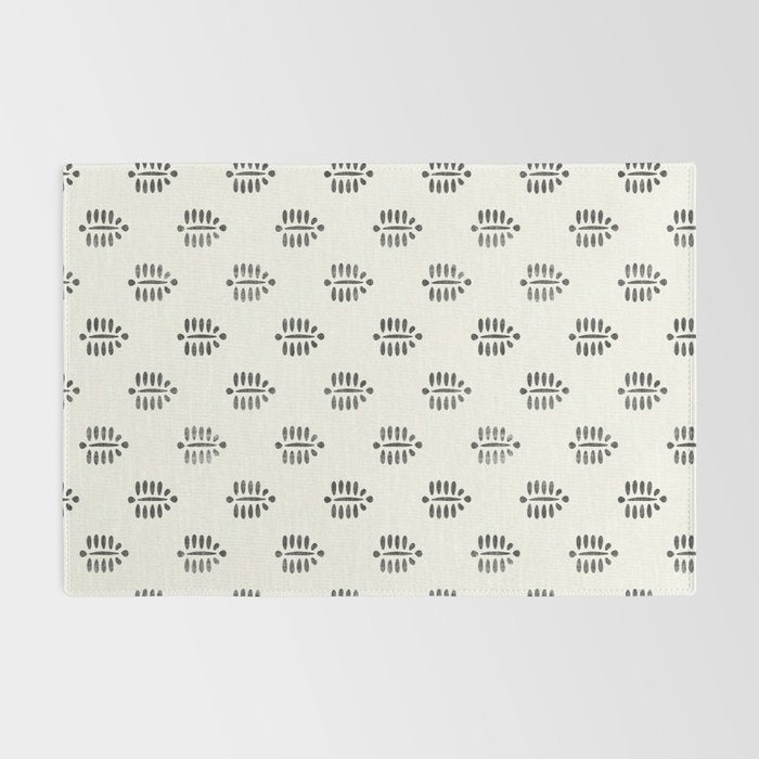 block print palm  Rug Gallery Image 2