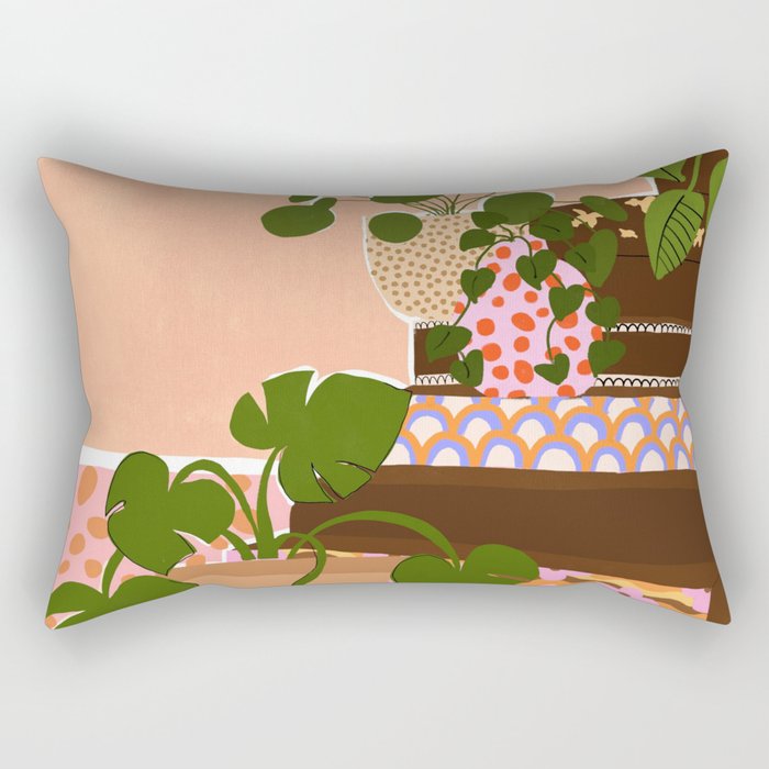 Bohemian Stairs Rectangular Pillow Gallery Image 1