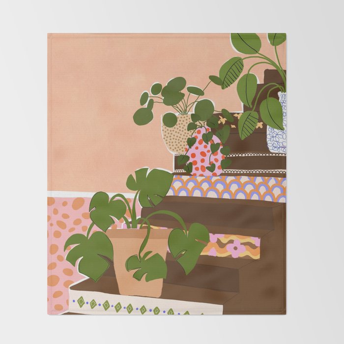 Bohemian Stairs Throw Blanket Gallery Image 2