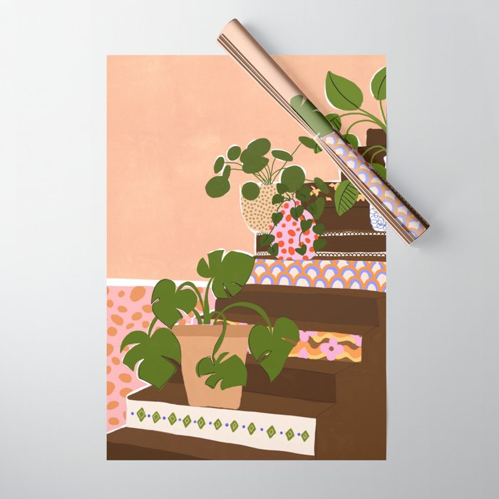 Bohemian Stairs Wrapping Paper Gallery Image 1