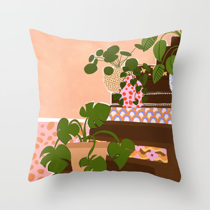 Bohemian Stairs Throw Pillow Gallery Image 6