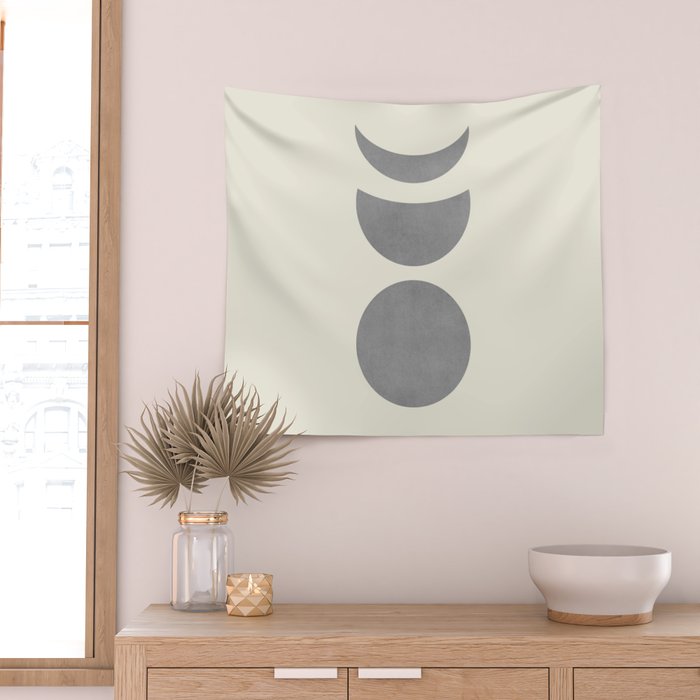 Lunar Eclipse - Gray Wall Tapestry Gallery Image 2