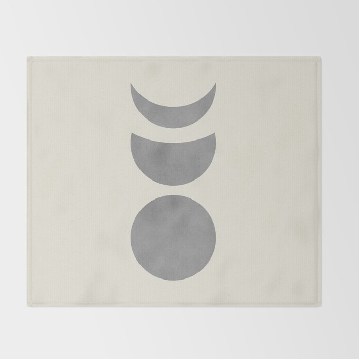 Lunar Eclipse - Gray Throw Blanket Gallery Image 2