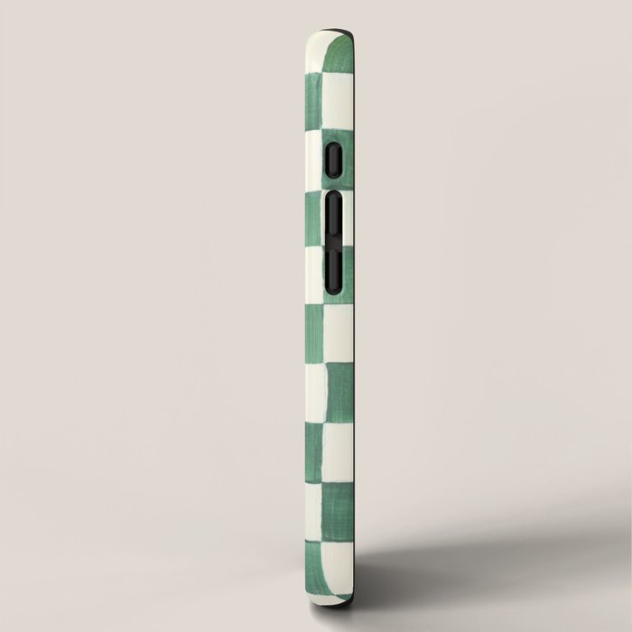 Society6 x Mackenzie Childs Emerald Check iPhone Case Gallery Image 2