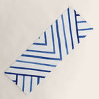 Watercolor lines pattern | Navy blue Yoga Mat Gallery Image 1