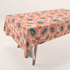 Textured Bold Flower - Peach Tablecloth Gallery Image 1