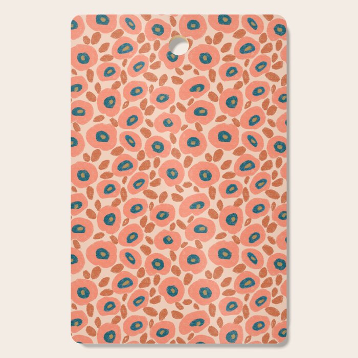 Textured Bold Flower - Peach Cutting Board Gallery Image 1