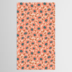 Textured Bold Flower - Peach Tablecloth Gallery Image 2