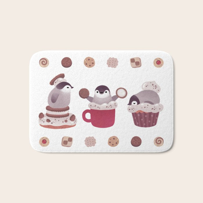 Cookie & cream & penguin Bath Mat Gallery Image 1