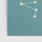 Sagittarius Zodiac Star Constellation Line Art Teal Poster Gallery Image 3