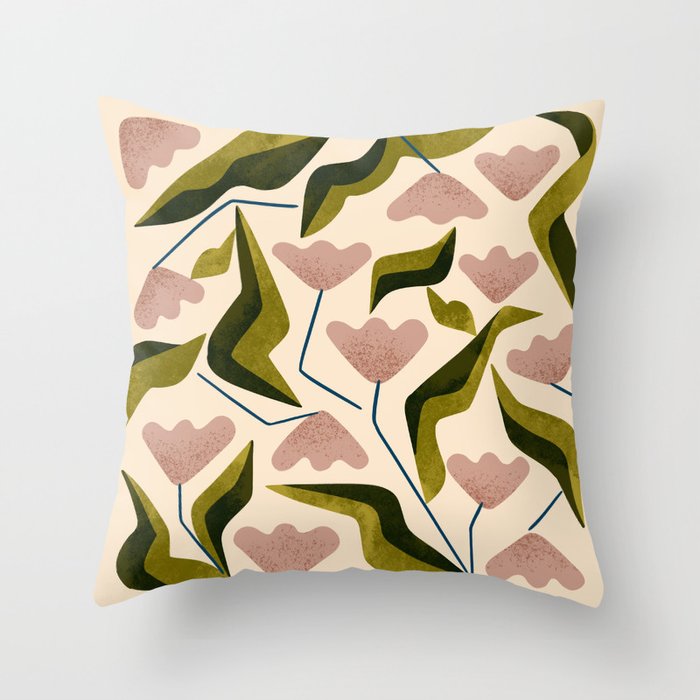 Funky Tulips Throw Pillow Gallery Image 6