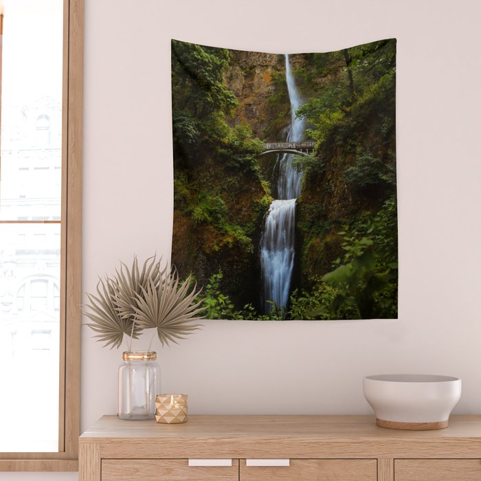 Multnomah Falls Wall Tapestry Gallery Image 2