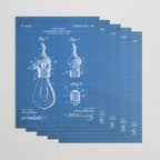 Light Bulb Patent - Designer Industrial Design Art - Blueprint Wrapping Paper Gallery Image 3