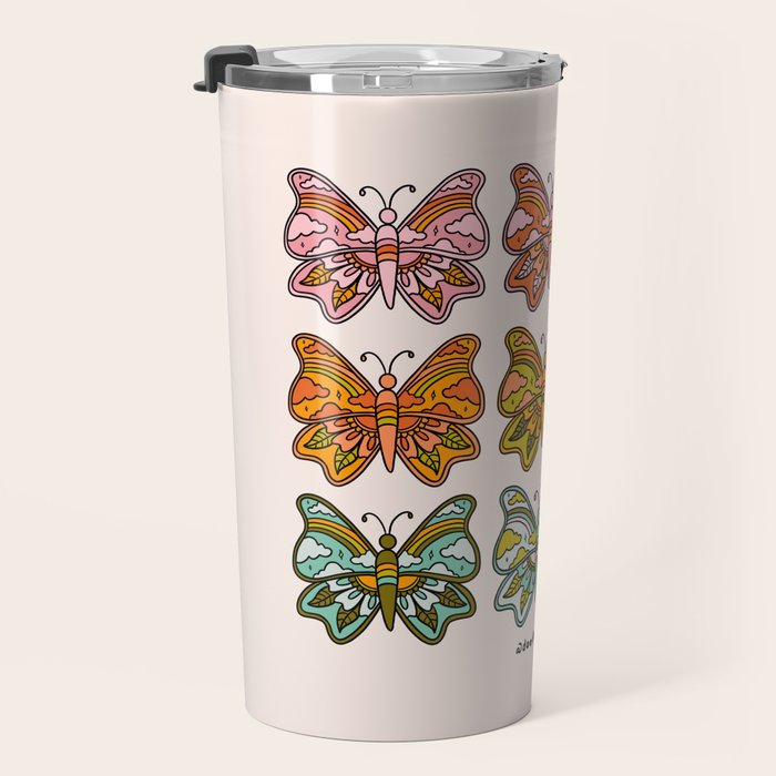Rainbow Butterflies Travel Mug Gallery Image 3
