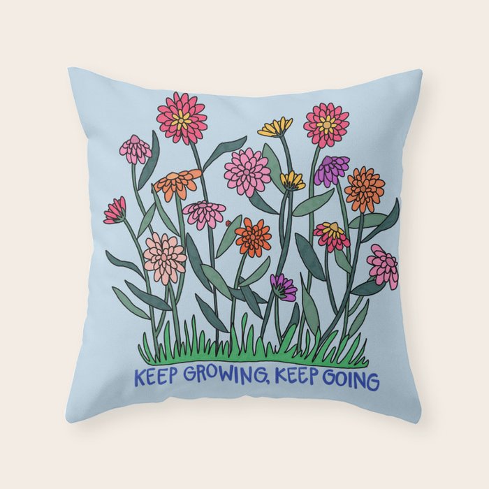 Keep Growing, Keep Going Throw Pillow Gallery Image 6