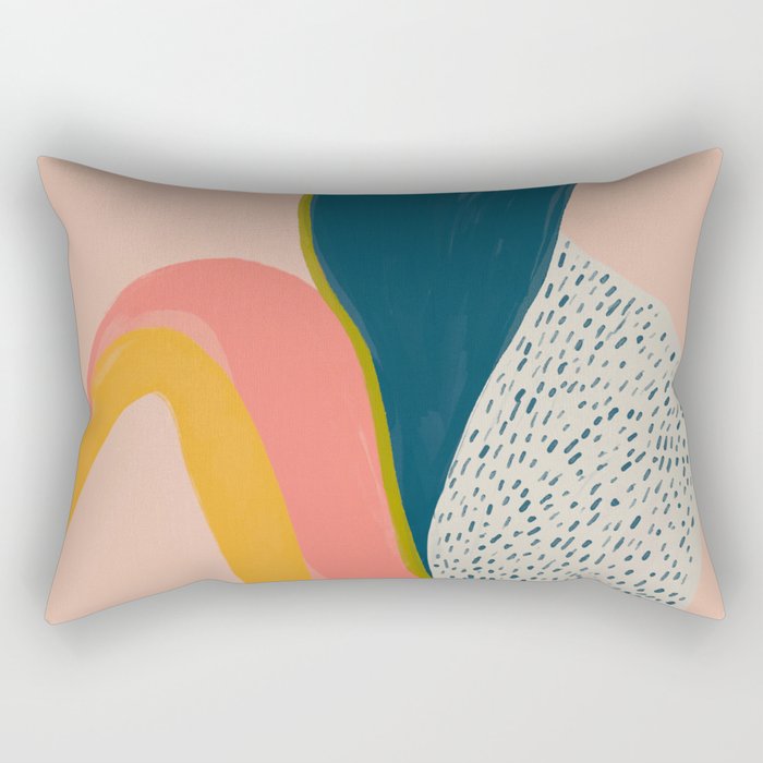 Colorful Abstract Textures Rectangular Pillow Gallery Image 2