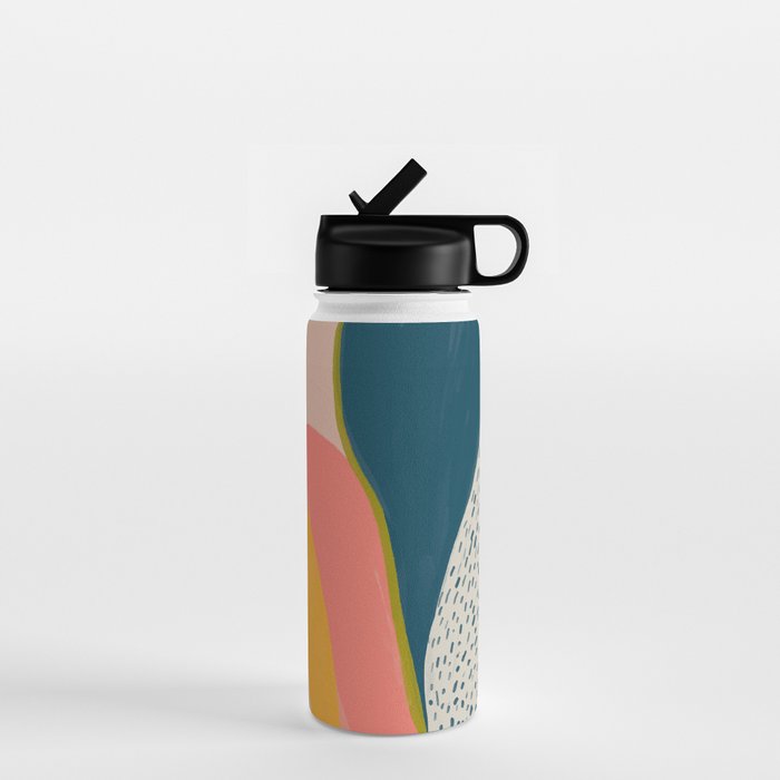 Colorful Abstract Textures Water Bottle Gallery Image 1
